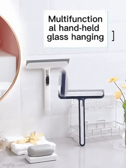 3 In1 Shower Squeegee Glass Wiper Scraper