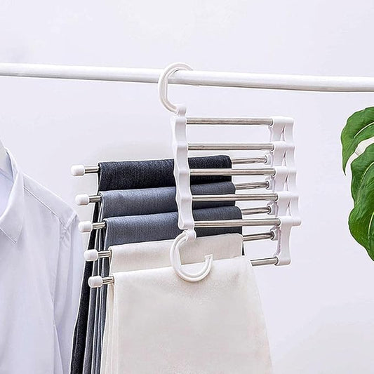5 in 1 Hanger Multi-Layer Multi Purpose,Stainless Steel Magic Hanger Pack of 2