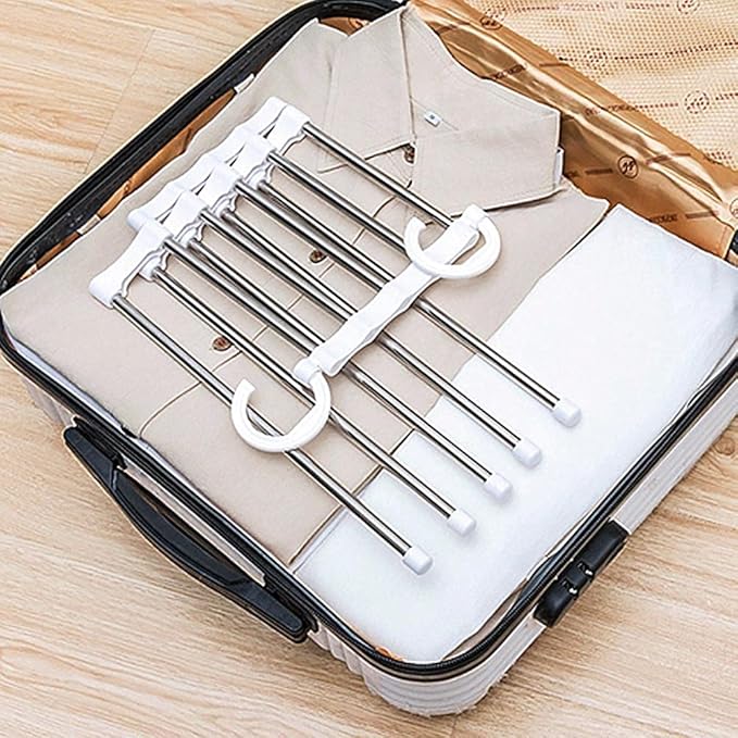 5 in 1 Hanger Multi-Layer Multi Purpose,Stainless Steel Magic Hanger Pack of 2