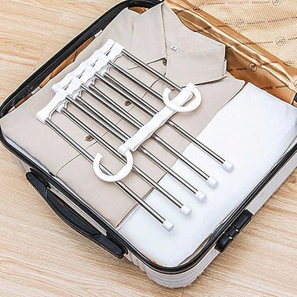 5 in 1 Hanger Multi-Layer Multi Purpose,Stainless Steel Magic Hanger Pack of 2