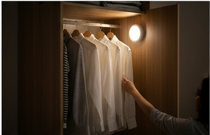 Motion Sensor Light for Home with USB Charging Wireless Self Adhesive LED Night Light (Pack Of 3)