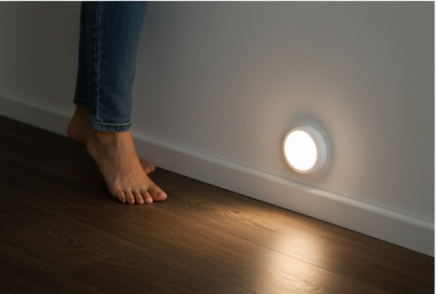 Motion Sensor Light for Home with USB Charging Wireless Self Adhesive LED Night Light (Pack Of 3)